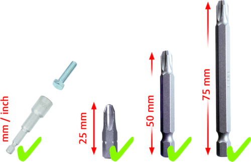 KS Tools 1/4" Bit-Satz Standard 3 L