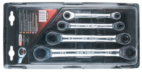 GEARplus Torx-E-Doppel-Ratschenringschlüssel-Satz Standard 2 L