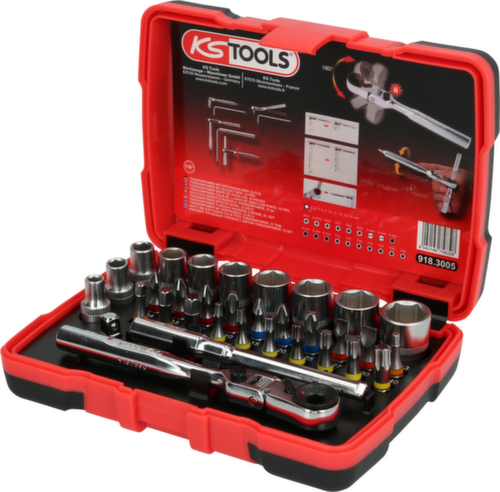 KS Tools 1/4" TORSIONpower Bit-Stecknuss-Box Standard 3 L
