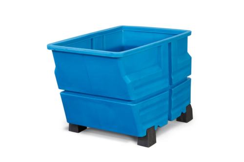 Mehrzweckbehälter, Inhalt 800 l, blau, 4 Füße Standard 1 L