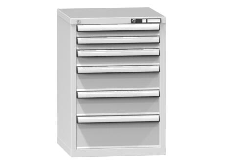 Schubladenschrank Topas A, 6 Schublade(n), RAL7035 Lichtgrau/RAL7035 Lichtgrau