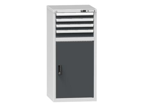 Schubladenschrank Topas A, 4 Schublade(n), RAL7035 Lichtgrau/RAL7016 Anthrazitgrau