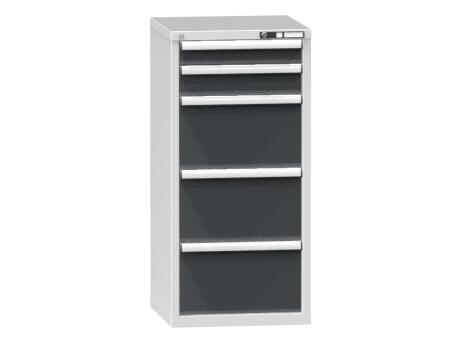 Schubladenschrank Topas A, 5 Schublade(n), RAL7035 Lichtgrau/RAL7016 Anthrazitgrau