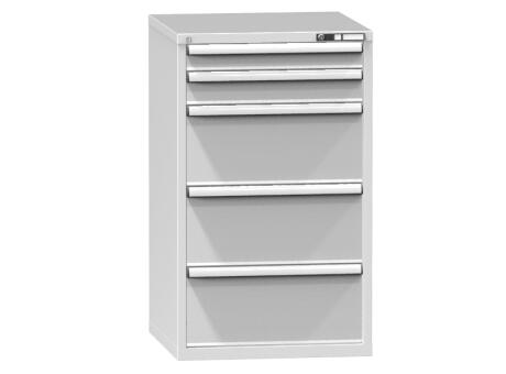 Schubladenschrank Topas B, 5 Schublade(n), RAL7035 Lichtgrau/RAL7035 Lichtgrau