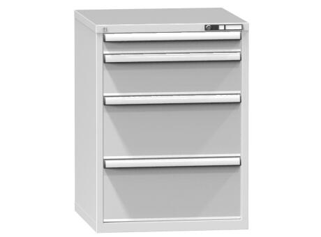 Schubladenschrank Topas B, 4 Schublade(n), RAL7035 Lichtgrau/RAL7035 Lichtgrau