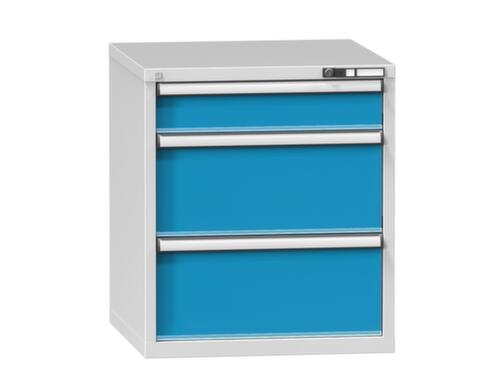 Schubladenschrank Topas B, 3 Schublade(n), RAL7035 Lichtgrau/RAL5012 Lichtblau