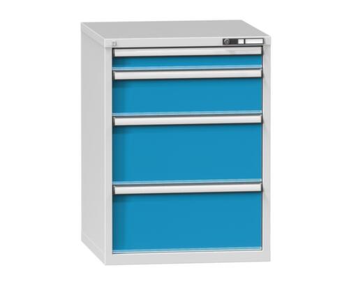 Schubladenschrank Topas B, 4 Schublade(n), RAL7035 Lichtgrau/RAL5012 Lichtblau