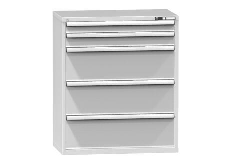 Schubladenschrank Topas C, 5 Schublade(n), RAL7035 Lichtgrau/RAL7035 Lichtgrau