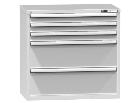 Schubladenschrank Topas C, 5 Schublade(n), RAL7035 Lichtgrau/RAL7035 Lichtgrau