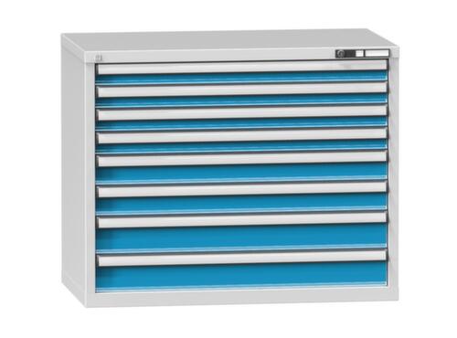 Schubladenschrank Topas C, 8 Schublade(n), RAL7035 Lichtgrau/RAL5012 Lichtblau