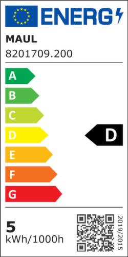 MAUL Kompakte LED-Schreibtischleuchte MAULpearly colour vario mit einstellbarer Farbtemperatur, Licht tageslicht- bis warmweiß, weiß Technische Zeichnung 1 L