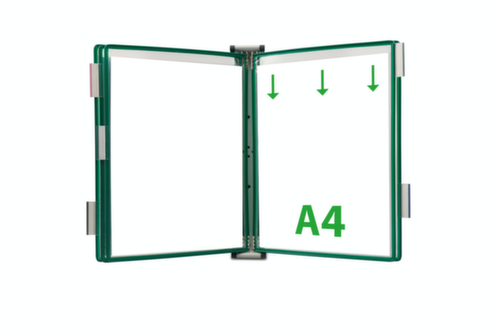 tarifold Wand-Sichttafelsystem, mit 5 Sichttafeln in DIN A4 Standard 1 L