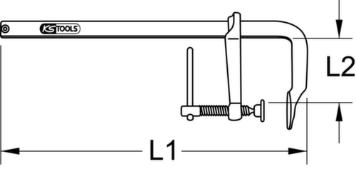 KS Tools Power-Schraubzwinge-Knebel Standard 2 L