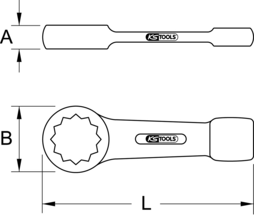 KS Tools Schlag-Ringschlüssel Standard 3 L