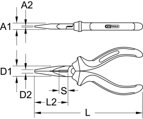 BERYLLIUMplus Telefonzange 180 mm Standard 3 L