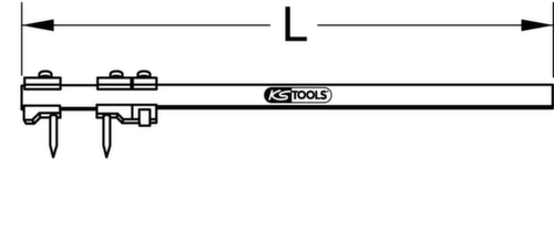 KS Tools Präzisions-Stangenzirkel Standard 3 L