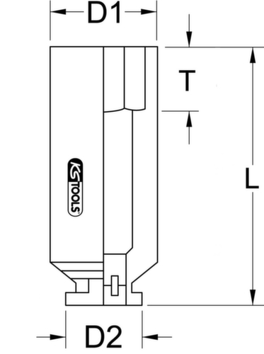 1.1/2" Sechskant-Kraft-Stecknuss Standard 4 L