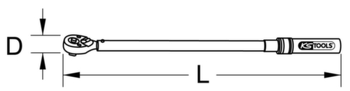 KS Tools 1/4" Industrie Drehmomentschlüssel Standard 5 L
