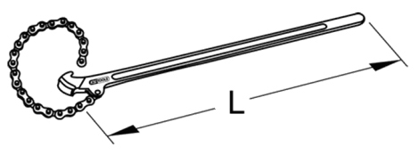 KS Tools Kettenrohrzange Standard 5 L