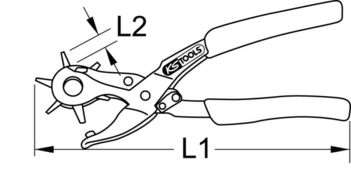 KS Tools Revolverlochzange Standard 5 L