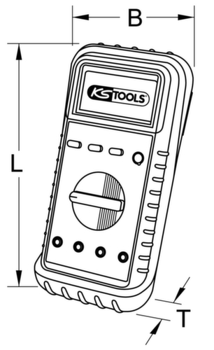 Digital Multimeter inkl. Prüfspitzen und Krokodilklemmen Standard 4 L