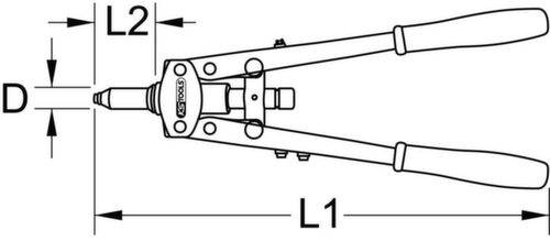 KS Tools Langarm-Handnietzange Standard 5 L