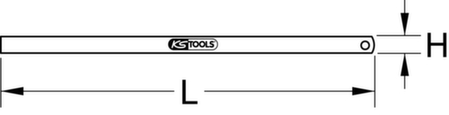 KS Tools Flexibler Stahlmaßstab Technische Zeichnung 1 L