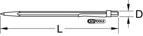 KS Tools Hartmetall-Anreißnadel Standard 7 L