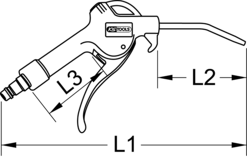 KS Tools Universal-Druckluft-Ausblaspistole Standard 6 L