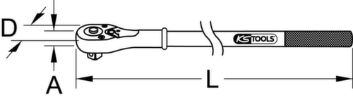 KS Tools 3/4" Umschaltknarre Standard 6 L