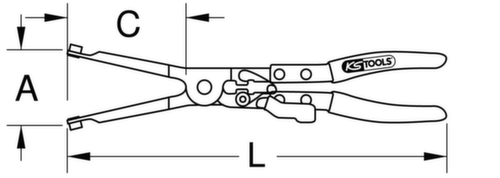 KS Tools Auspuffschellen-Zange Standard 6 L