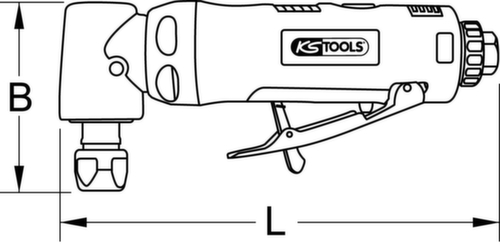 SlimPOWER Mini-Druckluft-Winkelstabschleifer Standard 8 L