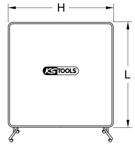 KS Tools Rahmen für Schweißerschutzwand Standard 8 L