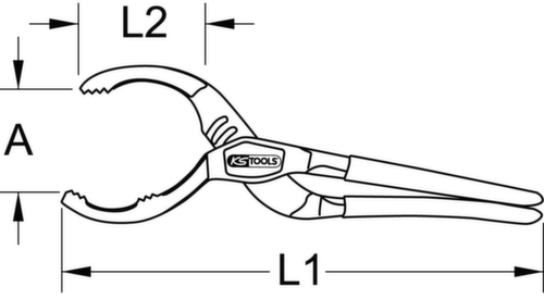 KS Tools Ölfilter-Zange Standard 8 L