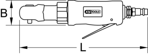 1/2" SlimPOWER Mini-Druckluft-Umschaltratsche 30Nm Standard 9 L