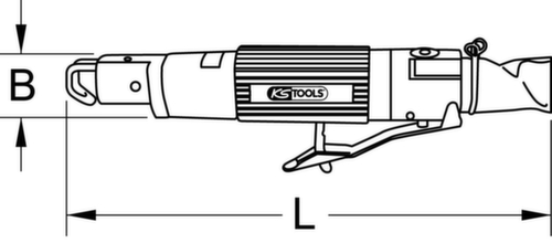KS Tools SlimPOWER Mini-Druckluft-Karosserie-Stichsäge Standard 9 L