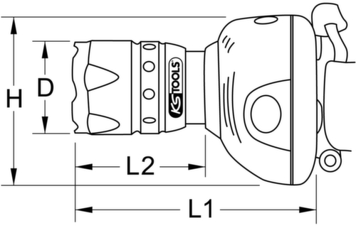 KS Tools perfectLight Kopflampe mit Fokus 140 Lumen Standard 9 L