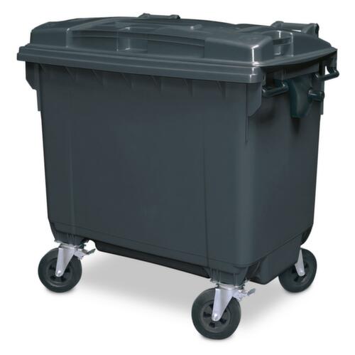 Müllcontainer mit Scharnierdeckel, 660 l, grau Standard 1 L