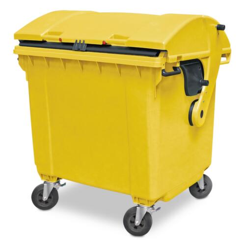 Müllcontainer mit Schiebedeckel, 1100 l, gelb Standard 1 L