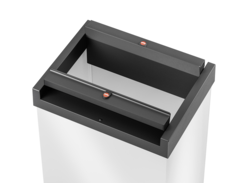 Hailo Abfallbehälter Big-Box Swing L mit selbstschließendem Schwingdeckel, 35 l, weiß Detail 1 L