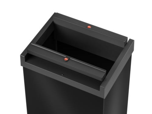 Hailo Abfallbehälter Big-Box Swing L mit selbstschließendem Schwingdeckel, 35 l, schwarz Detail 1 L