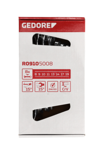 GEDORE R09105008 RingmaulschSatz 9-19 mm 8-teilig Standard 5 L