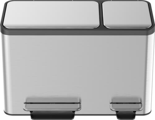 Tretabfallsammler EKO mit fingerabdruckfester Beschichtung, 2 x 12 - 24 l Standard 2 L