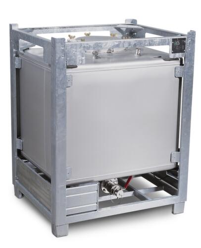 Edelstahl-IBC-Container HxLxB 1550x1015x1015 mm Standard 1 L