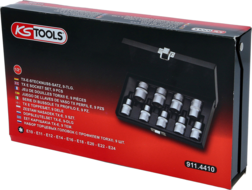 KS Tools 1/2" Torx-E-Stecknuss-Satz Standard 4 L