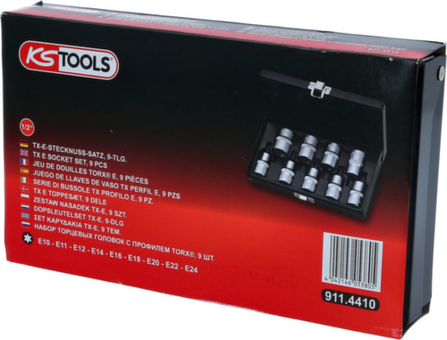 KS Tools 1/2" Torx-E-Stecknuss-Satz Standard 5 L