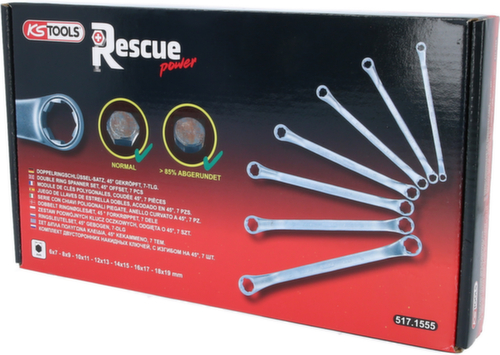 KS Tools RESCUEpower Doppel-Ringschlüssel-Satz Standard 4 L