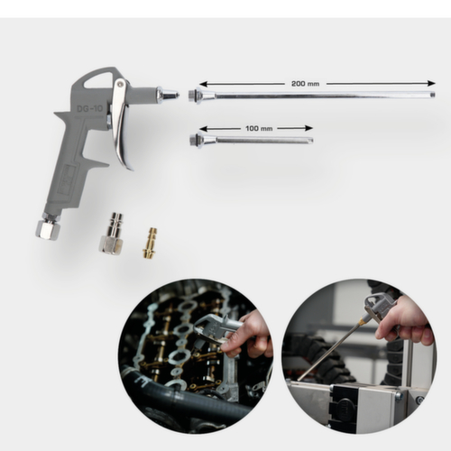 Brilliant Tools Druckluft-Ausblaspistole inklusive 3 Wechseldüsen Detail 1 L