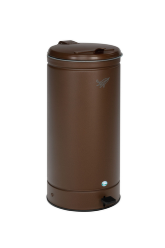 VAR Abfallbehälter GVA mit Fußpedal, 66 l, braun Standard 1 L