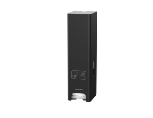 CWS Toilettenpapierspender ObjectLine für 3 Rollen, Edelstahl, RAL9005 Tiefschwarz Standard 1 L